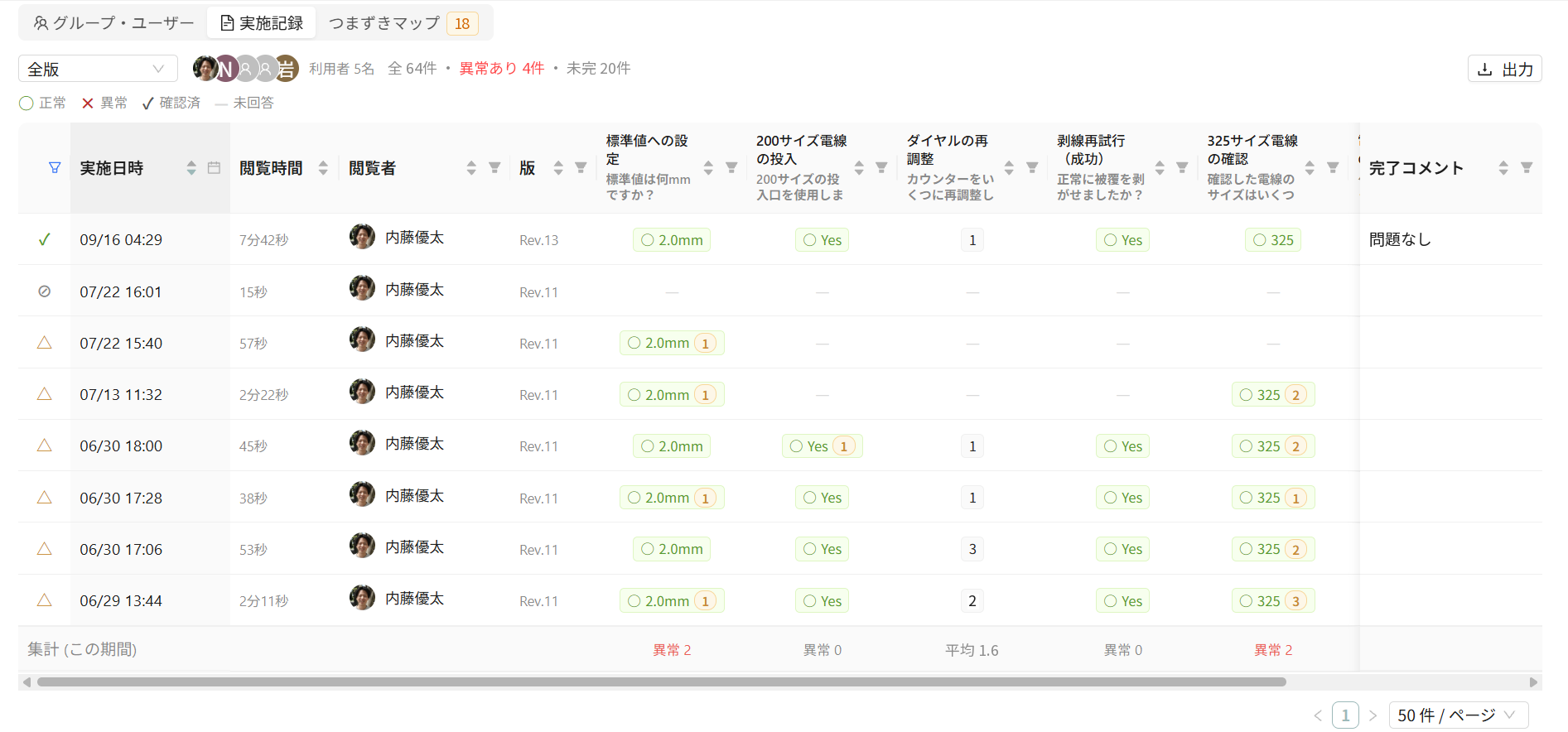 ตาราง บันทึกการปฏิบัติ (แถว รวม และ การเลื่อนในแนวนอน)